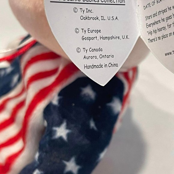 1999 TY Beanie Baby - SPANGLE the Bear (Pink Head Version) WITH ERRORS - Picture 5 of 10